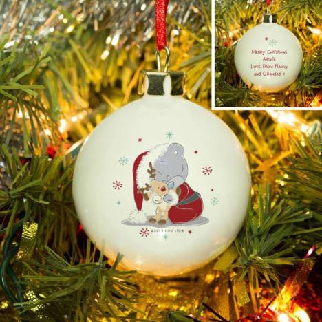 Personalised Me to You Christmas Cuddles Bauble Extra Image 1